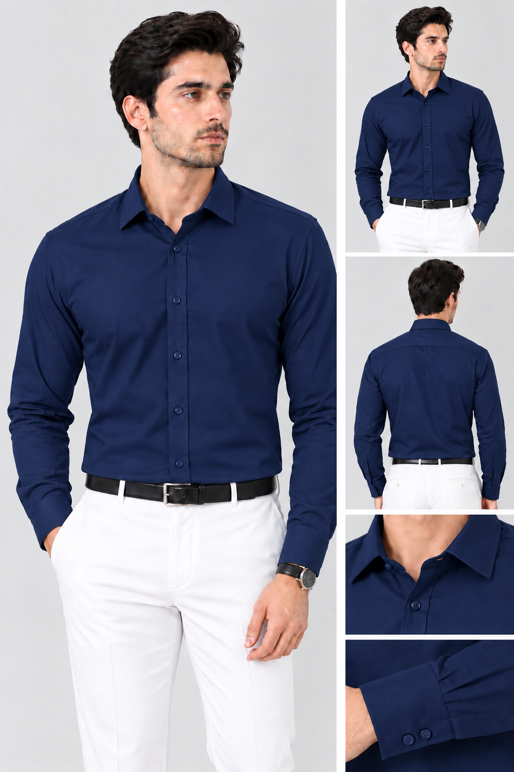 NAVY BLUE DRESS SHIRT