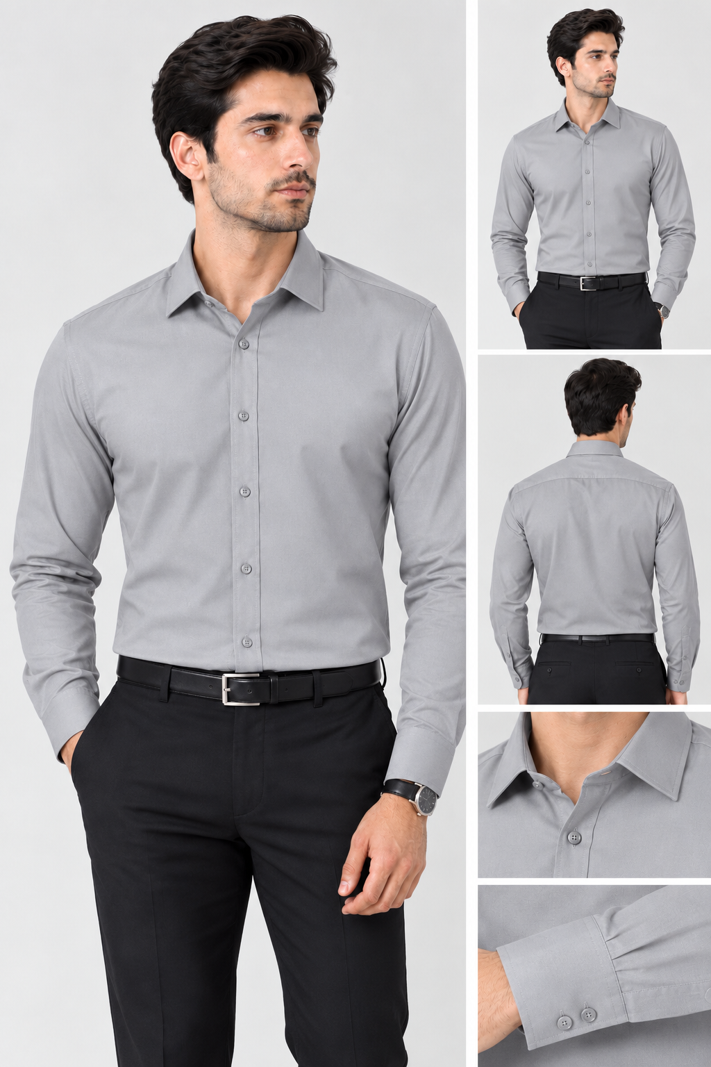 SILVER DRESS SHIRT