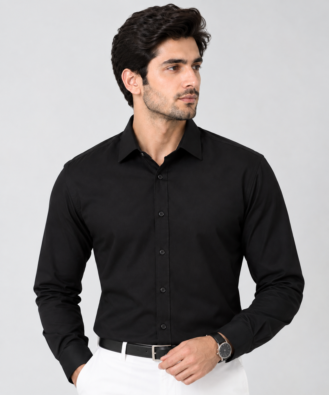 BLACK DRESS SHIRT