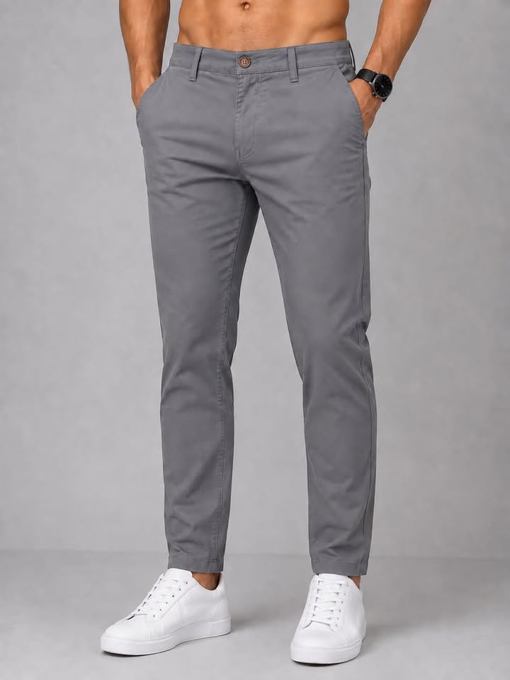 CHARCOL-GRAY CHINO