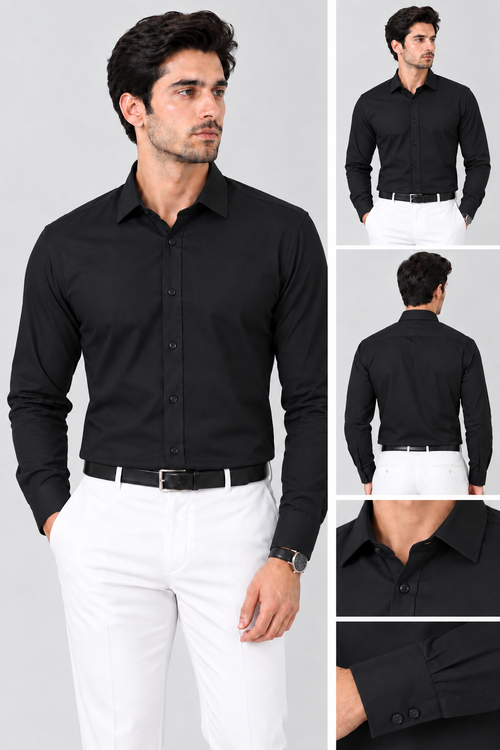BLACK DRESS SHIRT