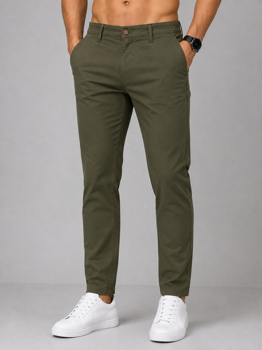 OLIVE-GREEN CHINO