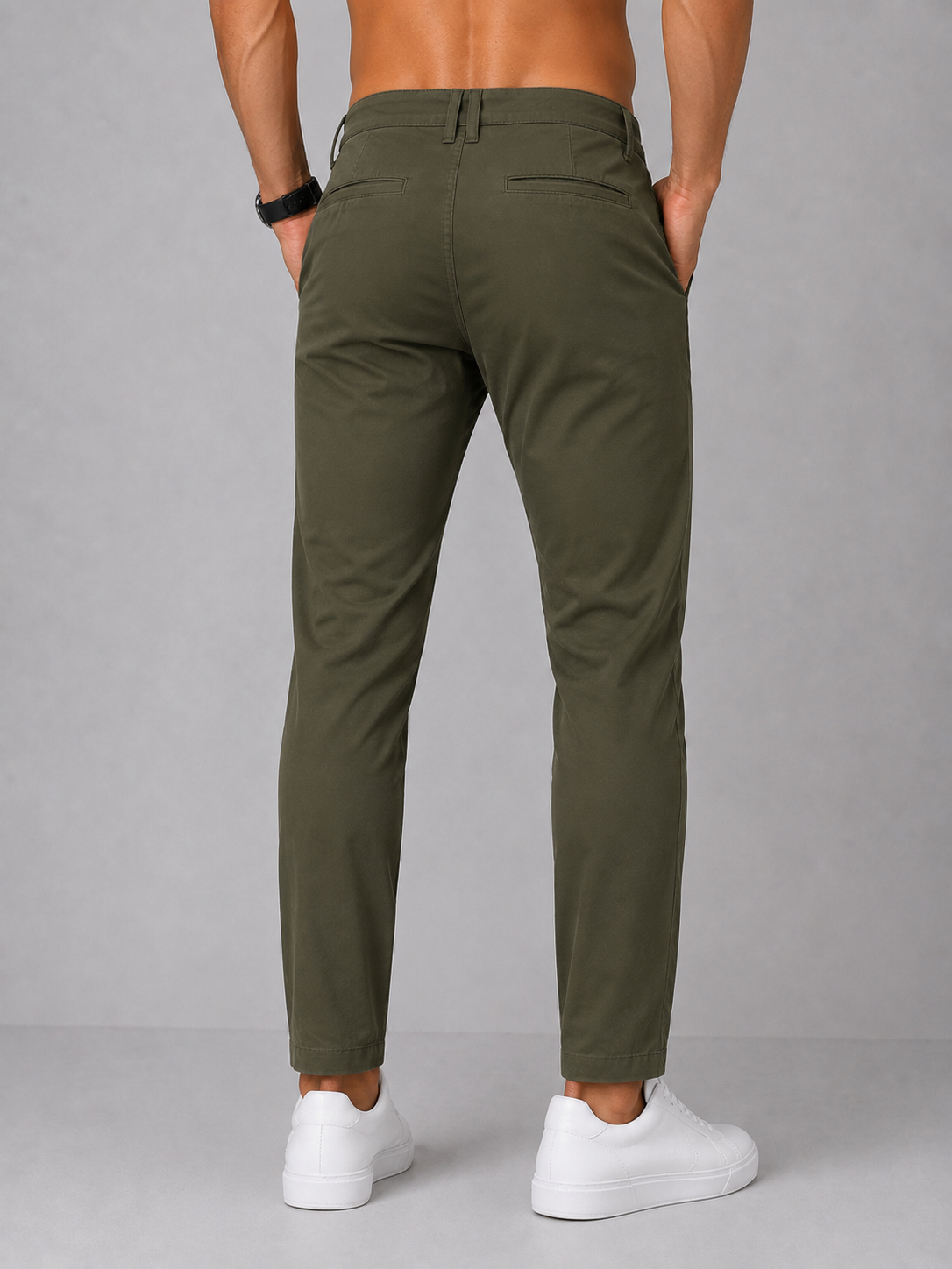OLIVE-GREEN CHINO